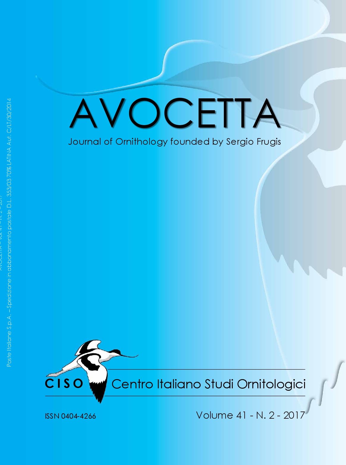 Copertina Avocetta Journal